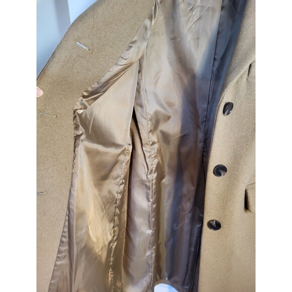 Michael Kors Women’s Camel Classic Wool Blend Minimalist Tailored Overcoat Med - Picture 10 of 16